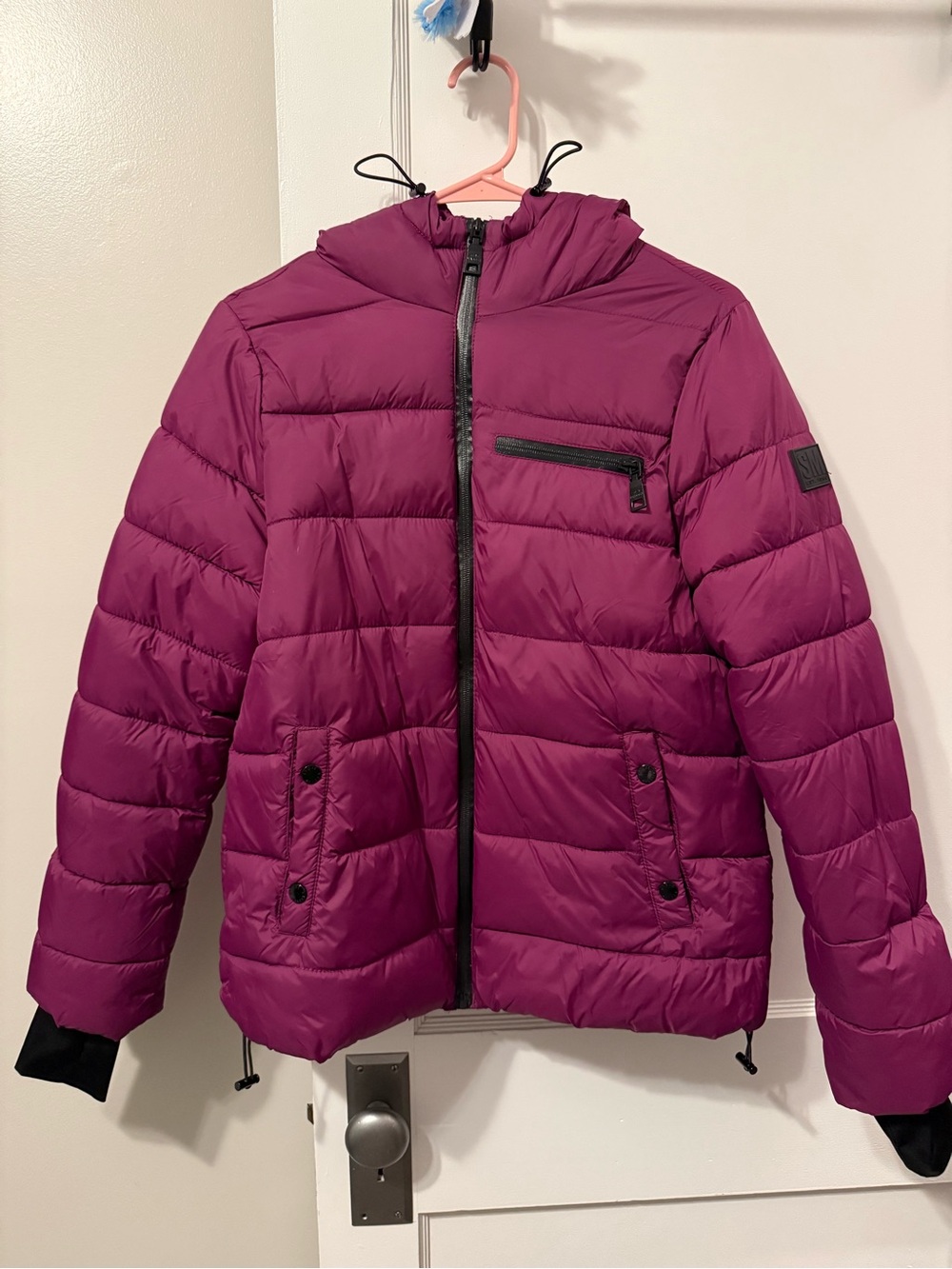 Women’s Steve Madden Hooded Puffer Jacket - Magenta
